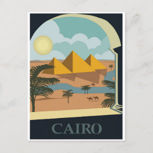 カイロエジプトピラミッドVintage Travel ポストカード