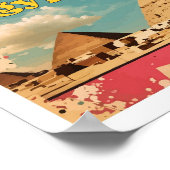 カイロエジプトポップ・アートのアートトラベルイラストレーション ポスター (角)