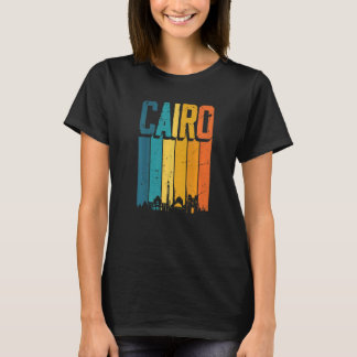 カイロエジプトレトロヴィンテージサンセットスカイラインカイロ Tシャツ