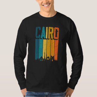 カイロエジプトレトロヴィンテージサンセットスカイラインカイロ Tシャツ