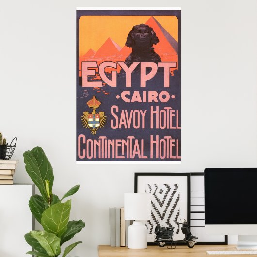 カイロエジプトヴィンテージ旅行ポスター ポスター (ホームオフィス)