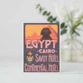 カイロエジプトヴィンテージ旅行ポスター ポストカード (スタンド正面)