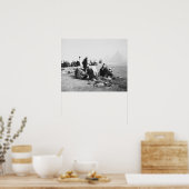 カイロエジプト、ラクダ・ジョッキーGiza Pyramids (NR) 2 ポスター (キッチン)