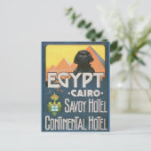 カイロエジプト – ヴィンテージ旅行ポスターアート ポストカード (スタンド正面)
