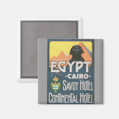 カイロエジプト – ヴィンテージ旅行ポスターアート マグネット (正面/裏面)