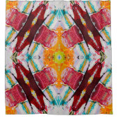 カイロカラフルユニーク抽象芸術 シャワーカーテン (正面)