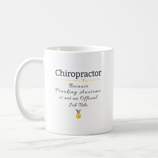 カイロプラクターおもしろいギフトマグfor Office コーヒーマグカップ (左)