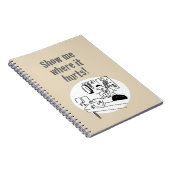 カイロプラクターが患者の漫画を扱っていおもしろいる ノートブック (右側)