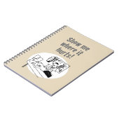 カイロプラクターが患者の漫画を扱っていおもしろいる ノートブック (左側)