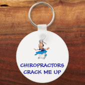 カイロプラクターが私をクラック キーホルダー (正面)