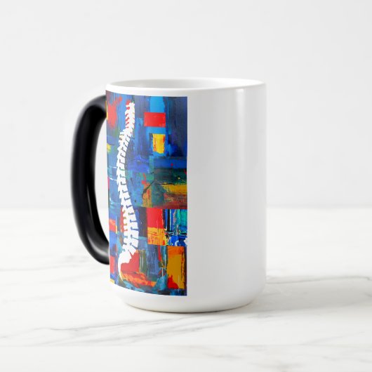 カイロプラクターのための変形させるカイロプラクティックのコーヒー・マグ モーフィングマグカップ (正面左)