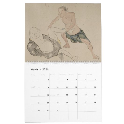 カイロプラクターのカイロプラクティックのセラピストの水彩画 カレンダー (3月 2026)