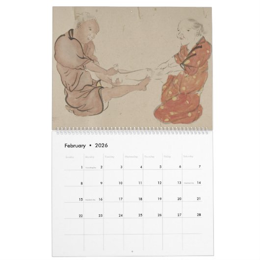 カイロプラクターのカイロプラクティックのセラピストの水彩画 カレンダー (2月 2026)