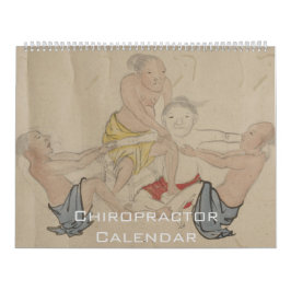 カイロプラクターのカイロプラクティックのセラピストの水彩画 カレンダー