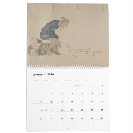 カイロプラクターのカイロプラクティックのセラピストの水彩画 カレンダー (1月 2026)