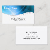 カイロプラクターのカイロプラクティックの脊柱モダンで青いChiro 名刺 (正面/裏面)