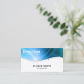 カイロプラクターのカイロプラクティックの脊柱モダンで青いChiro 名刺 (スタンド正面)