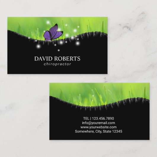 カイロプラクターのカイロプラクティックの自然の脊柱の健康 名刺 (正面/裏面)