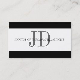カイロプラクターのストライプな白くか白い 名刺