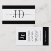 カイロプラクターのストライプな白くか白い 名刺 (正面/裏面)