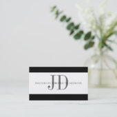 カイロプラクターのストライプな白くか白い 名刺 (スタンド正面)