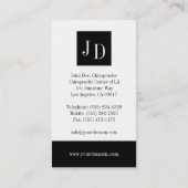 カイロプラクターのストライプな白くか白い 名刺 (裏面)