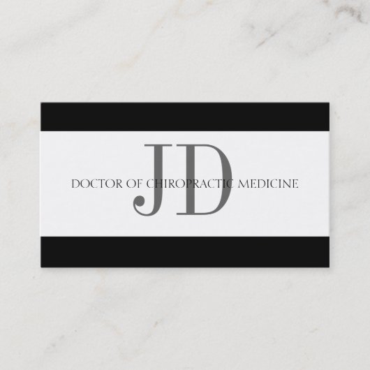 カイロプラクターのストライプな白くか白い 名刺 (正面)