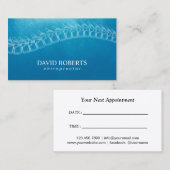 カイロプラクターのセラピストの青海原のアポイントメント 予約カード (正面/裏面)