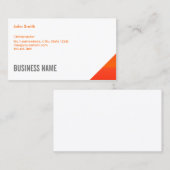 カイロプラクターのモダンなオレンジ角の幾何学的 名刺 (正面/裏面)