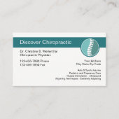 カイロプラクターのモダンなデザイン 名刺 (正面)