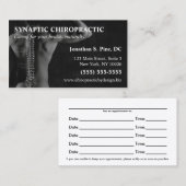 カイロプラクターの写真のアポイントメントカード 予約カード (正面/裏面)