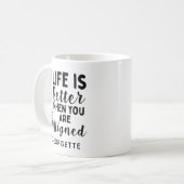 カイロプラクターの同僚の生活が連携した場合に向上 コーヒーマグカップ (正面左)