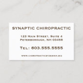 カイロプラクターの名刺 名刺 (裏面)