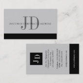 カイロプラクターの灰色か灰色 名刺 (正面/裏面)