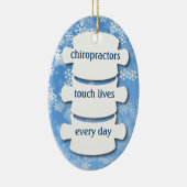 カイロプラクターのTouchはパーソナライズなオーナメント住んでいます セラミックオーナメント (右)