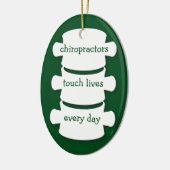 カイロプラクターのTouchはパーソナライズなオーナメント住んでいます セラミックオーナメント (左)