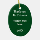 カイロプラクターのTouchはパーソナライズなオーナメント住んでいます セラミックオーナメント (裏面)