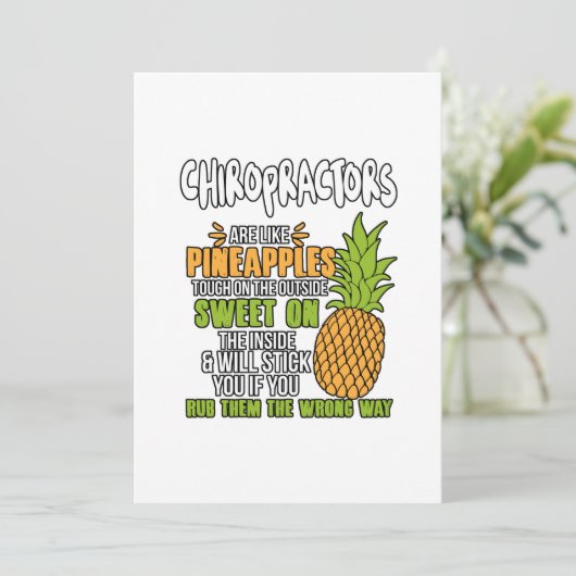 カイロプラクターはパイナップルのようです サンキューカード (スタンド正面)
