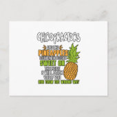 カイロプラクターはパイナップルのようです 案内ポストカード (正面)