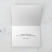 カイロプラクターをテーマ |ミニマリストありがとう サンキューカード (内部)