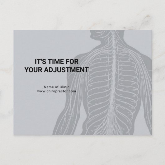 カイロプラクターアポイントメントリマインダモダンー構造 ポストカード (正面)