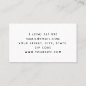 カイロプラクターエレガントミニマルクラシック白背 名刺 (裏面)