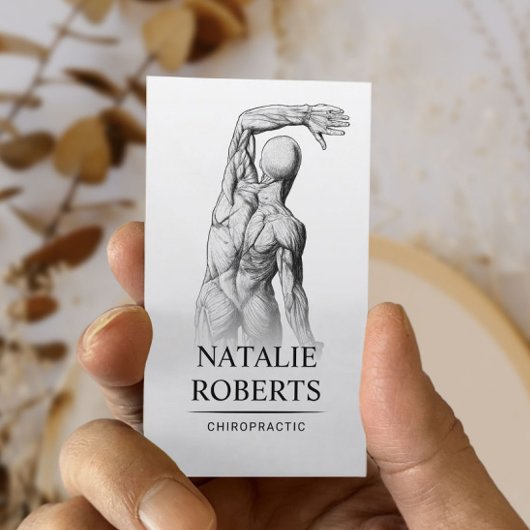 カイロプラクターエレガント解剖学プレーンカイロプラクティック 名刺