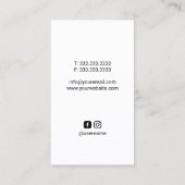 カイロプラクターエレガント解剖学プレーンカイロプラクティック 名刺 (裏面)