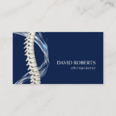 カイロプラクターカイロプラクティックスパインセラピストネイビー 名刺 (正面)