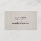 カイロプラクターカイロプラクティックスパインセラピストリネン 名刺 (裏面)