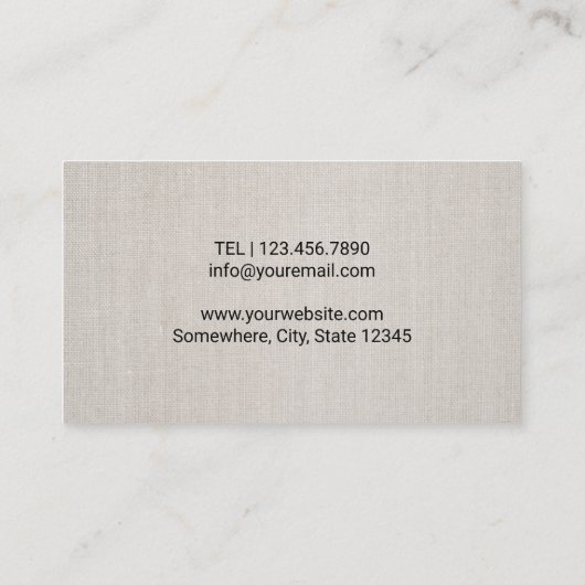 カイロプラクターカイロプラクティックスパインセラピストリネン 名刺 (裏面)