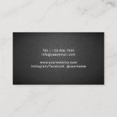 カイロプラクターカイロプラクティックスパインセラピストレザー 名刺 (裏面)