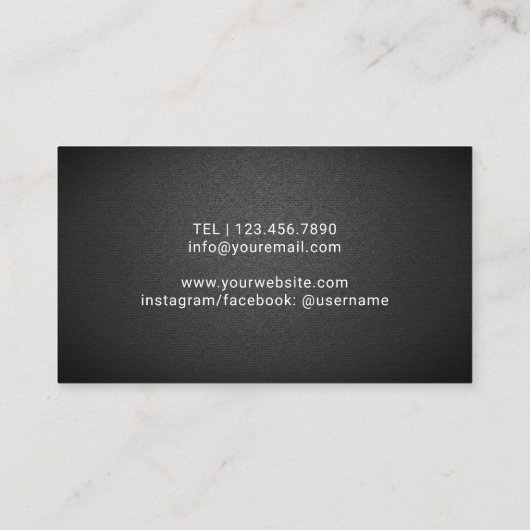 カイロプラクターカイロプラクティックスパインセラピストレザー 名刺 (裏面)