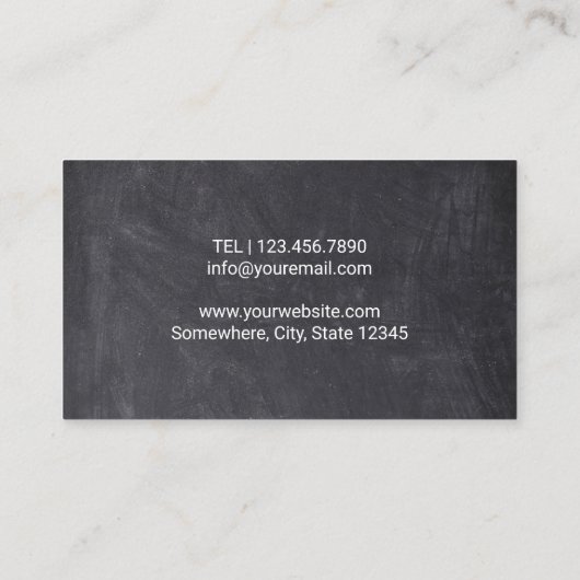 カイロプラクターカイロプラクティックスパインセラピーシャルボード 名刺 (裏面)